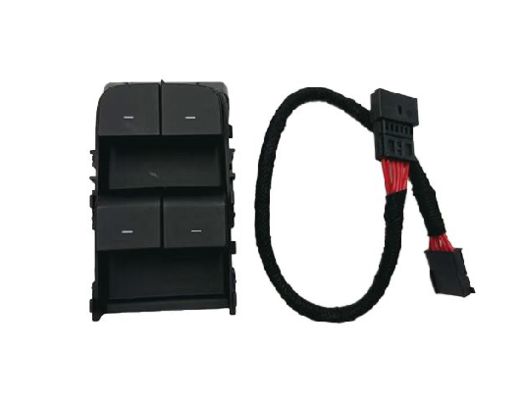 Przełącznik szyby po stronie kierowcy Tesla, matowy czarny z przewodem 1081037-02-G