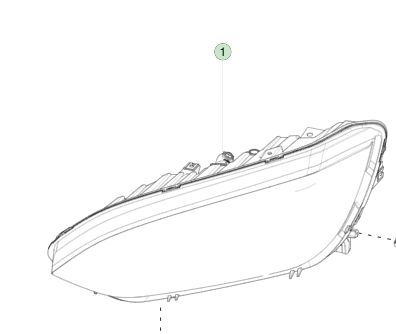 ZESPÓŁ REFLEKTORA LEWY NAPĘD LEWO - POZIOM LEWY DLA M3(2015-2021) 1034318-00-E